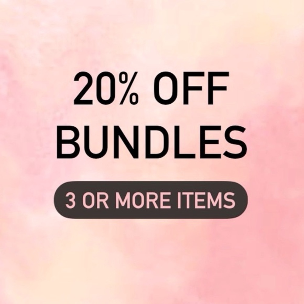 20% off bundles of 3+ items!